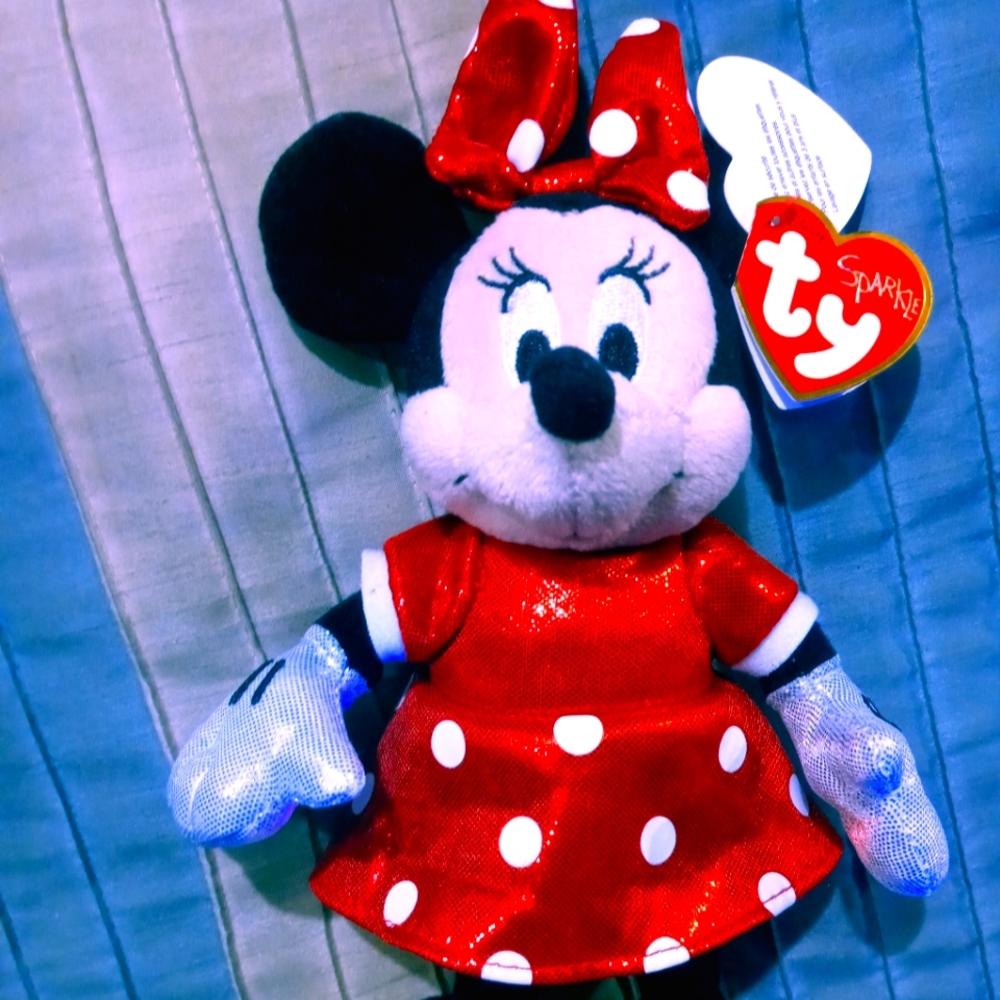 TY Disney Sparkle MINNIE MOUSE Plush Toy Doll Collectable
